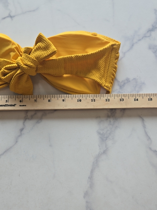 Red Carter Womens Yellow Texture Bandeau Top Swim Beach Summer Size S NWT - Picture 6 of 9